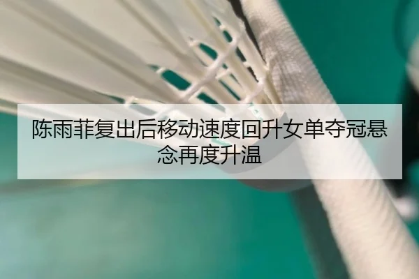 陈雨菲复出后移动速度回升女单夺冠悬念再度升温 | hth